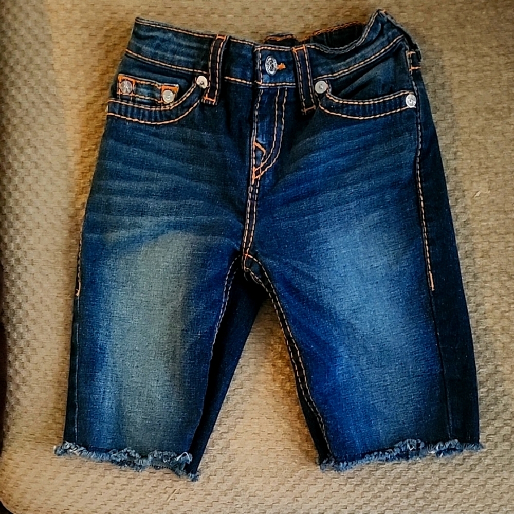 True Religion Kids Dark Blue Denim Shorts